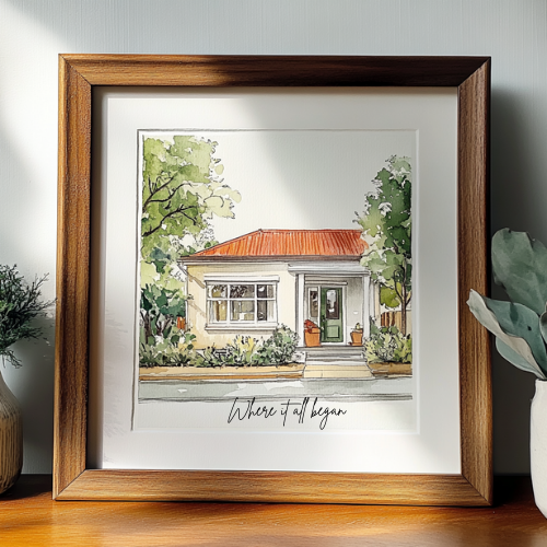 Custom Hand-Painted House Painting