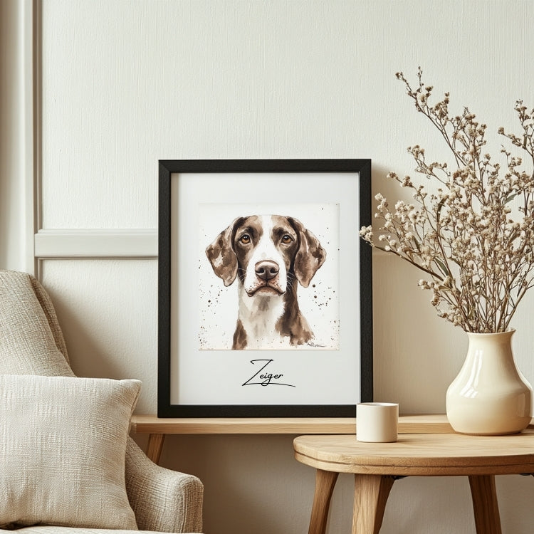 Custom Hand-Painted Water Colour Pet Portrait