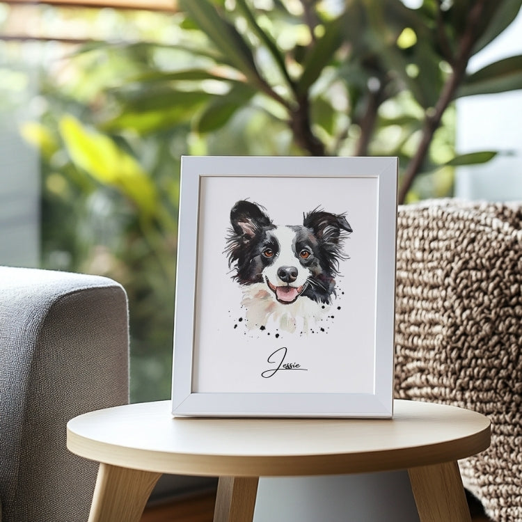Custom Hand-Painted Water Colour Pet Portrait