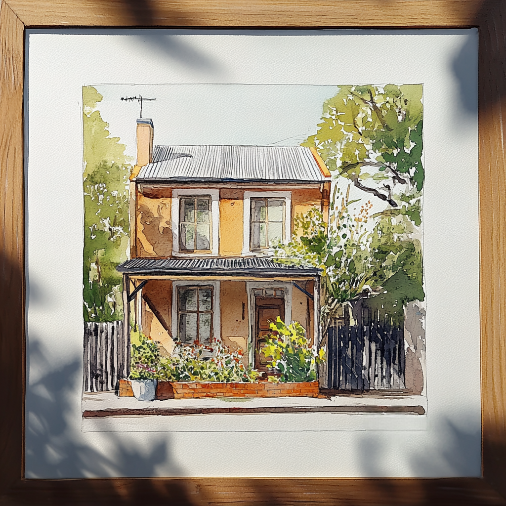 Custom Hand-Painted House Painting